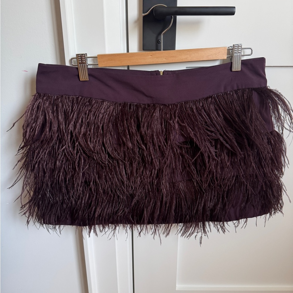 Club Monaco Purple Ruffled Mini Skirt Cocktail